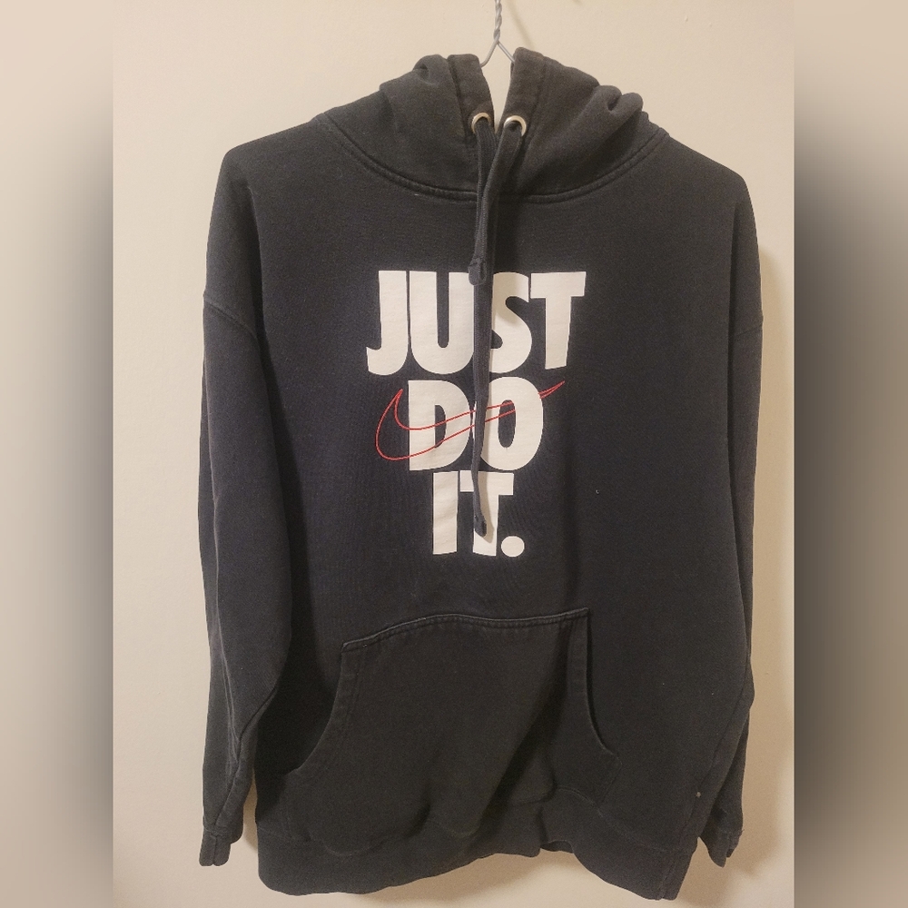 Nike Black Hoodie with Just Do It Print